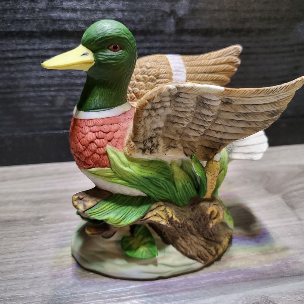 LaVie Abby Collection Vintage Porcelain Mallard Duck Figurine